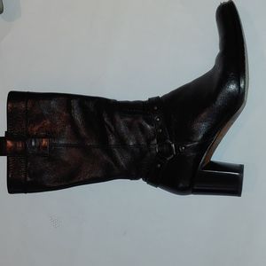 Black Leather Costume National Heeled boots